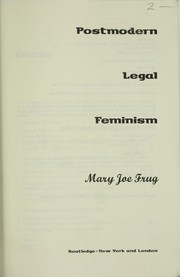 Cover of: Postmodern legal feminism