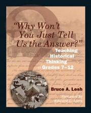 Cover of: Why wont you just tell us the answer? | Bruce A. Lesh