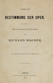 Über die Bestimmung der Oper by Richard Wagner