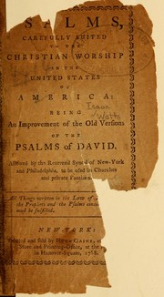 Cover of: Psalms, carefully suited to the Christian worship in the United     States of America by Isaac Watts