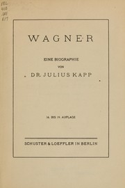 Cover of: Wagner: eine Biographie.