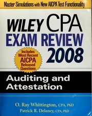 Cover of: Wiley CPA exam review 2008: Auditing and attestation