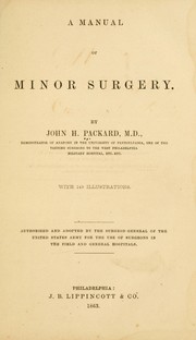 Cover of: A manual of minor surgery.