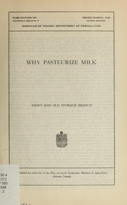Cover of: Why pasteurize milk