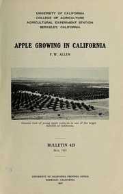 Cover of: Apple growing in California