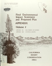 The California desert conservation area by United States. Department of the Interior. Bureau of Land Management