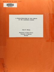 A characterization of the climate of the California desert by James R. Huning