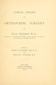 Cover of: Clinical lessons in orthopaedic surgery