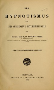 Cover of: Die Hypnotismus und die suggestive Psychotherapie