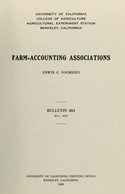 Cover of: Farm-accounting associations