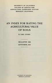 Cover of: An index for rating the agricultural value of soils