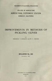 Cover of: Improvements in methods of pickling olives