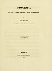 Monografia delle mitre fossili del Piemonte by Luigi Bellardi