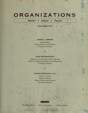 Cover of: Organizations: behavior, structure, processes