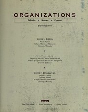 Cover of: Organizations by Gibson, James L.