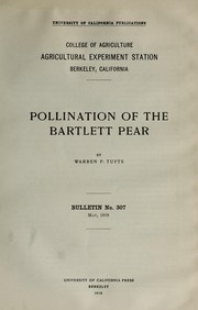 Cover of: Pollination of the Bartlett pear by Warren P. Tufts