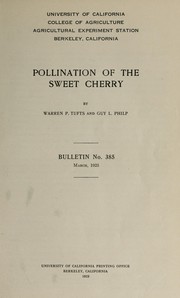Cover of: Pollination of the sweet cherry