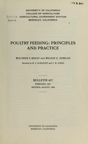 Poultry feeding by Walther Flemming Holst