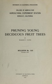 Cover of: Pruning young deciduous fruit trees