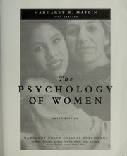 Cover of: The psychology of women by Margaret W. Matlin