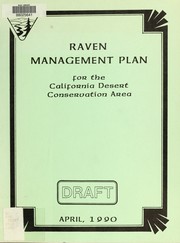 Cover of: Raven management plan for the California Desert Conservation Area: draft
