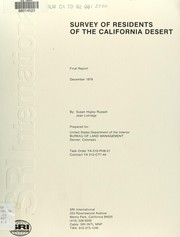 Survey of residents of the California Desert by Susan Higley Russell