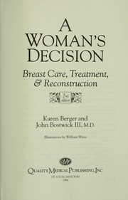 Cover of: A woman's decision by Karen J. Berger