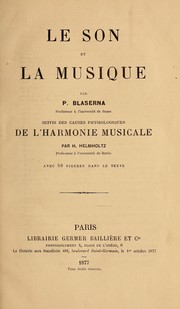 Cover of: Le son et la musique