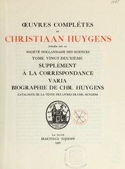 Cover of: Oeuvres complètes de Christiaan Hugens by Christiaan Huygens