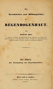 Cover of: Die Entzündung der Regenbogenhaut by Wilhelm Rau