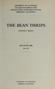 The bean thrips by Stanley F. Bailey