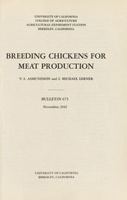 Cover of: Breeding chickens for meat production