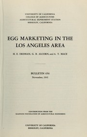 Cover of: Egg marketing in the Los Angeles area