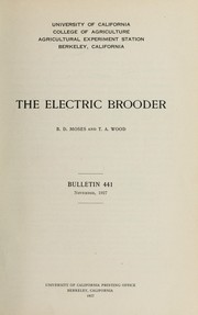 Cover of: The electric brooder