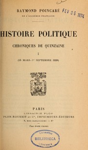 Cover of: Histoire politique: chroniques de quinzaine