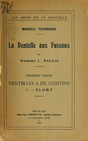 Cover of: La dentelle aux fuseaux