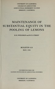 Cover of: Maintenance of substantial equity in the pooling of lemons