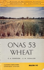 Cover of: Onas 53 wheat | Coit A. Suneson