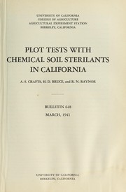 Cover of: Plot tests with chemical soil sterilants in California