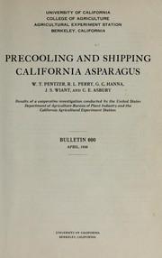 Cover of: Precooling and shipping California asparagus by W. T. Pentzer