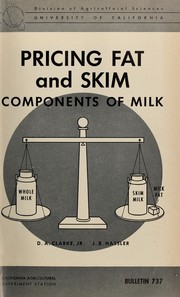 Cover of: Pricing fat and skim components of milk