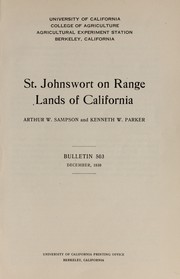 Cover of: St. Johnswort on range lands of California