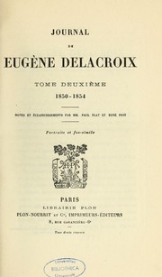Cover of: Journal de Eugene Delacroix ...