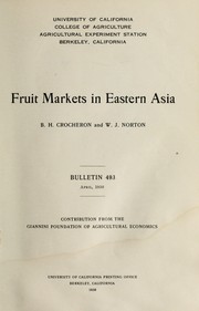 Cover of: Fruit markets in eastern Asia