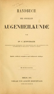 Cover of: Handbuch der speciellen Augenheilkunde