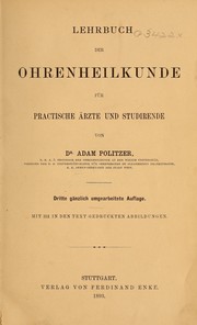 Cover of: Lehrbuch der Ohrenheilkunde: für practische Ärzte und Studirende
