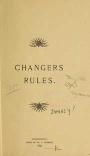 Changers rules by M. M.] [from old catalog Wilson