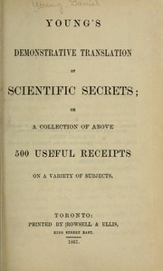 Cover of: Young's Demonstrative translation of scientific secrets