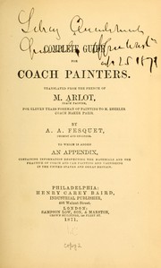 Cover of: A complete guide for coach painters.