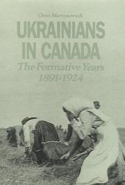 Cover of: Ukra inians in Canada: the formative period, 1891-1924